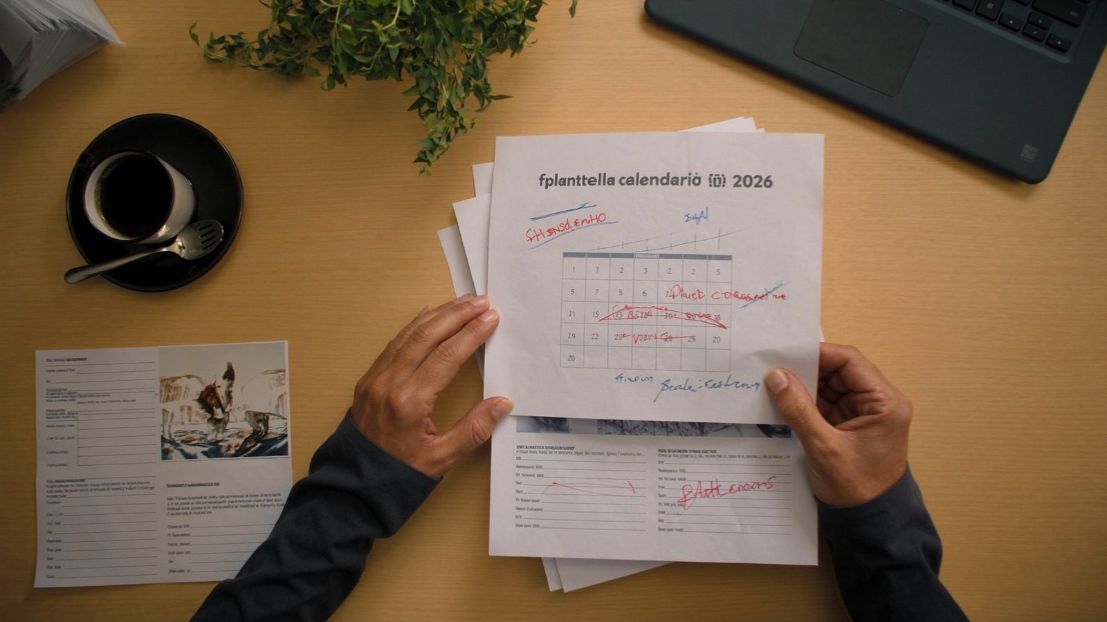 Plantilla calendario 2026 word